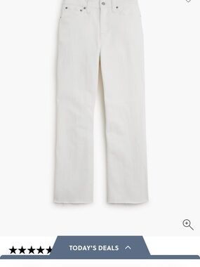 J. Crew Factory Curvy mid-rise flare crop jean in signature stretch